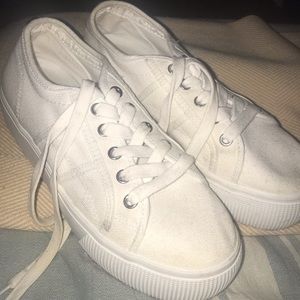Steve Madden Platform White Sneakers